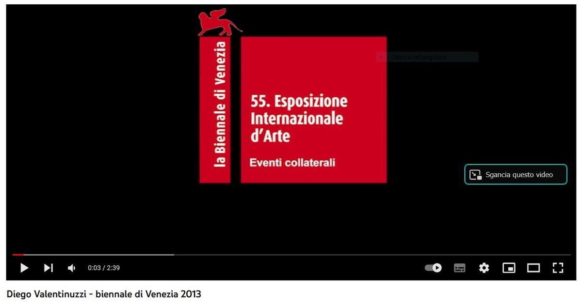 Diego Valentinuzzi - La Biennale di Venezia 2013 Eventi collaterali