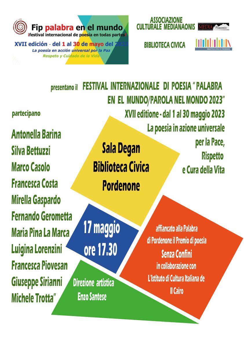 FESTIVAL INTERNAZIONALE DI POESIA "PALABRA EN EL MUNDO/PAROLA NEL MONDO 2023"