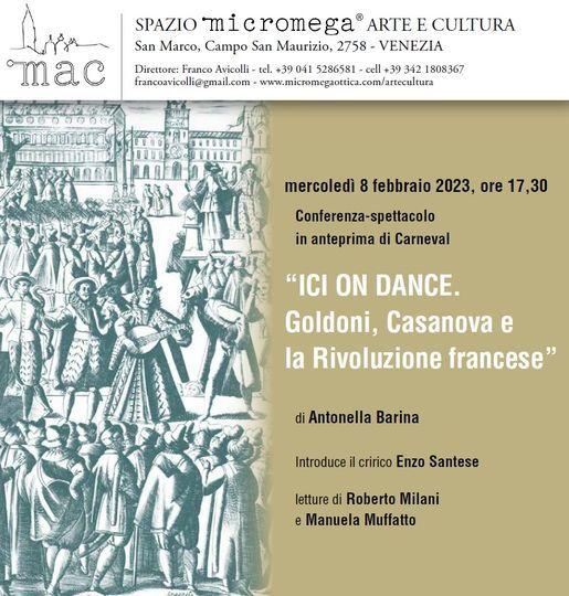 "ICI ON DANCE. Goldoni, Casanova e la Rivoluzione francese"