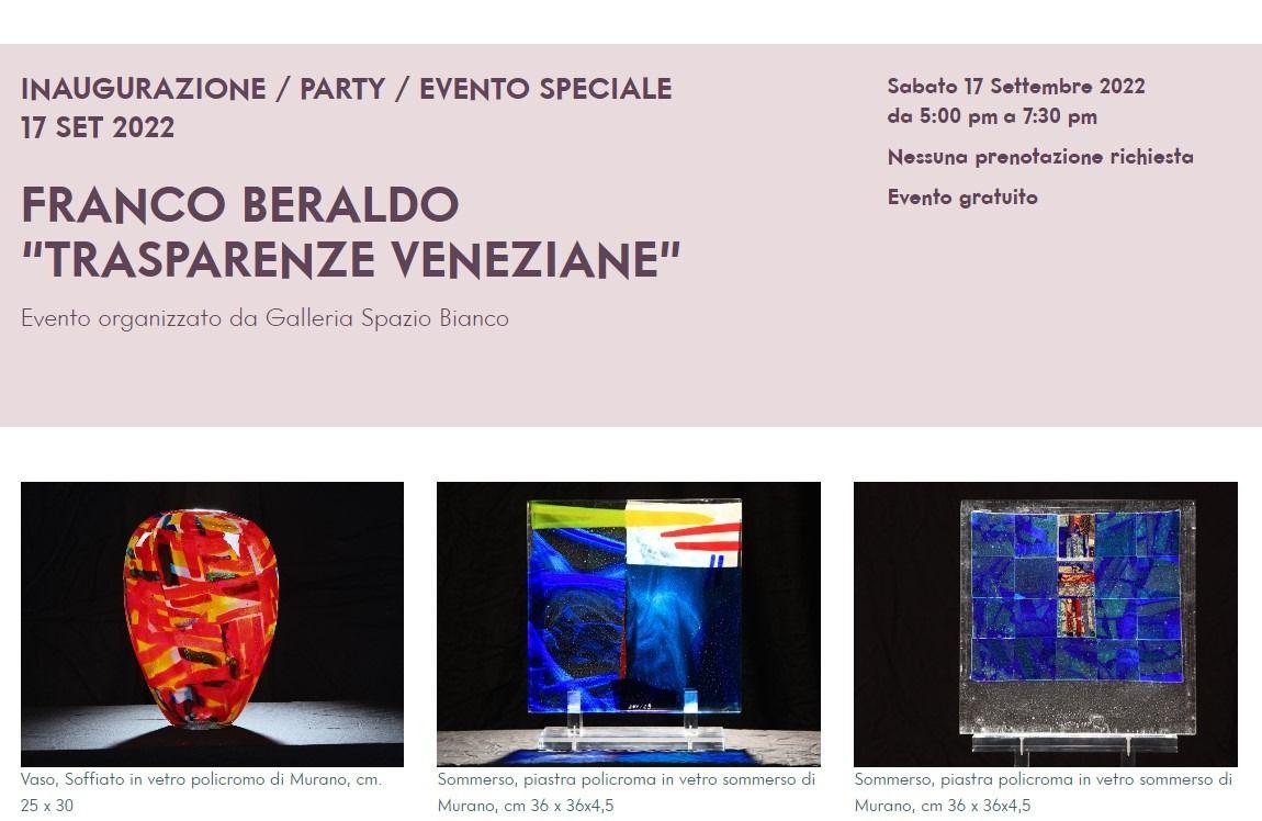 FRANCO BERALDO "TRASPARENZE VENEZIANE"